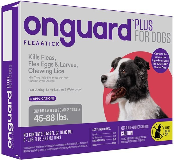 Onguard Flea & Tick Spot Treatment for Dogs, 45-88 lbs, 6 Doses (6-mos. supply) slide 1 of 6