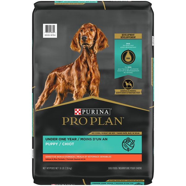 PURINA PRO PLAN Puppy Sensitive Skin & Stomach Salmon & Rice Dry Dog ...