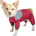 Dog Helios Tail Runner Lightweight 4-Way Stretch Performance Dog Tracksuit, Red & Grey, X-Large