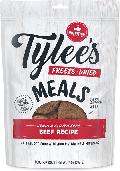 Tylee's Freeze-Dried Meals for Dogs, Beef Recipe, 14oz slide 1 of 7