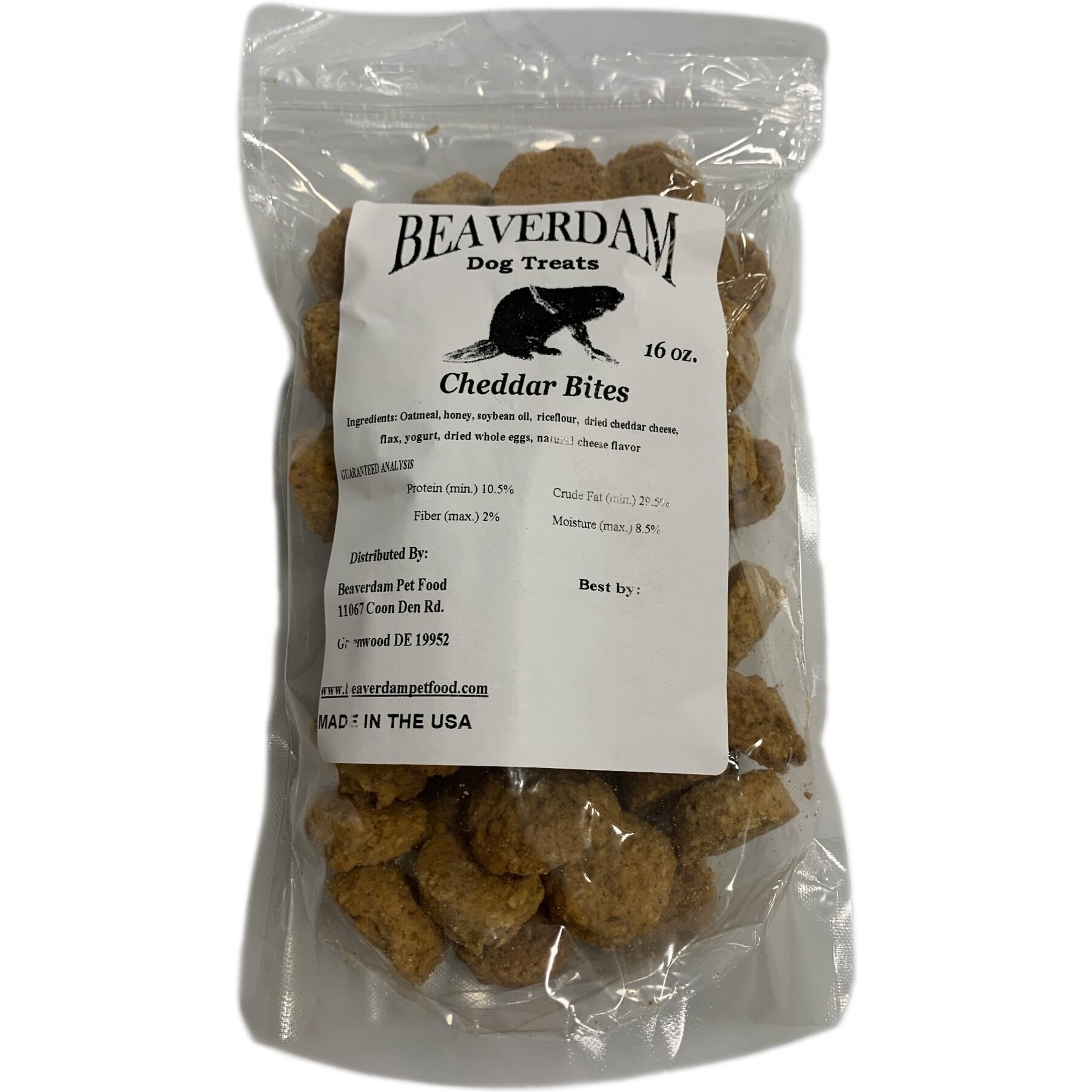 Beaverdam Pet Food Cheddar Bites Dog Treats 1 lb bag