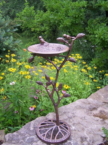 Oakland Living Handmade Metal Meadow Bird Bath, Antique Bronze slide 1 of 1