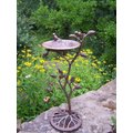 Oakland Living Handmade Metal Meadow Bird Bath, Antique Bronze