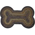 Homespice Bone Shaped Ultra Durable Braided Dog & Cat Placemat, Black Forest, 25 x 39 in