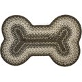 Homespice Bone Shaped Ultra Durable Braided Dog & Cat Placemat, Grey, 18 x 28 in