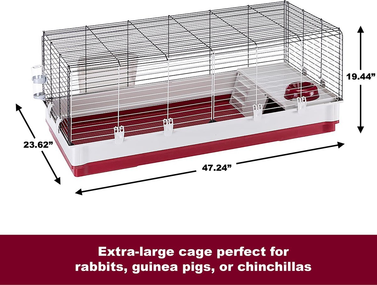 FERPLAST Krolik Rabbit Cage, Burgundy, XLarge
