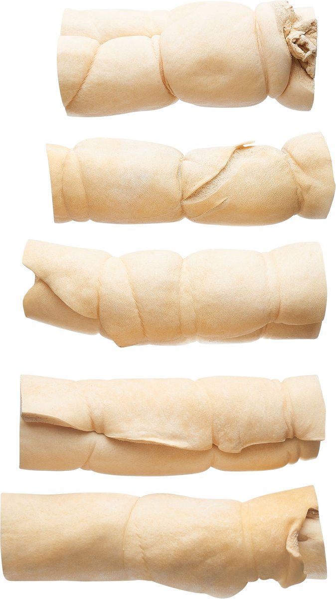 BONES & CHEWS Water Buffalo Cheek Rolls Dog Chew, 5ct