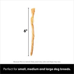 Bones & Chews Made in USA 6" Pork Skin Roll Dog Treats, 18 ct slide 2 of 6