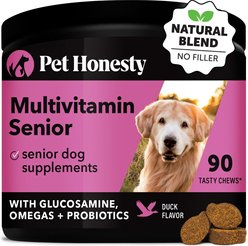 PetHonesty Duck Flavored Soft Chews Multivitamin for Senior Dogs, 90 count
