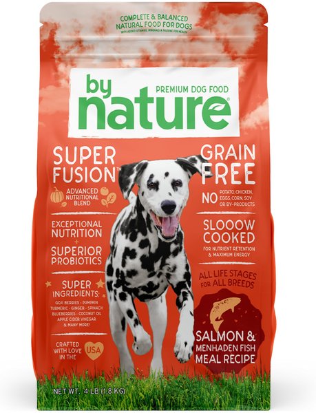By Nature Pet Foods Grain-Free Salmon & Menhaden Fish Recipe Dry Dog Food, 4-lb bag  slide 1 of 2