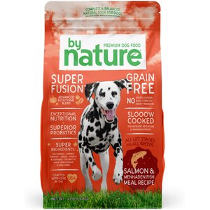 By Nature Pet Foods Grain-Free Salmon & Menhaden Fish Recipe Dry Dog Food, 4-lb bag 
