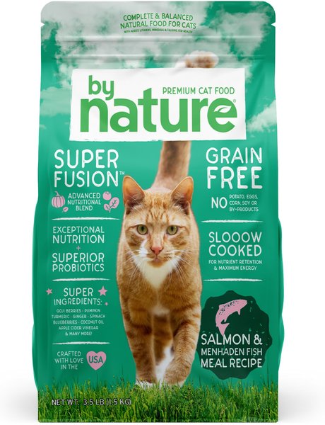 By Nature Pet Foods Salmon & Menhaden Fish Meal Recipe Grain-Free Dry Cat Food, 3.5-lb bag slide 1 of 2
