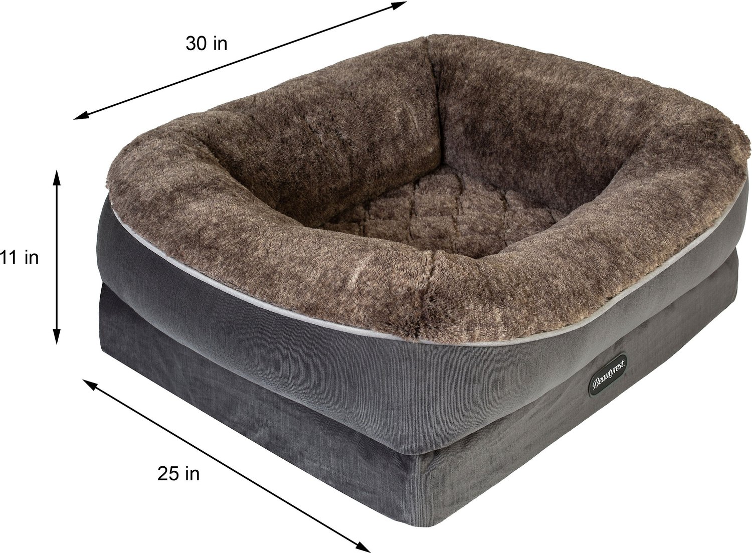 beautyrest ultra plush cuddler pet bed