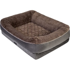 Beautyrest Ultra Plush Cuddler Dog & Cat Bed, Gray, Large