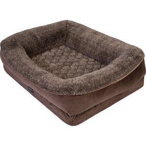 Beautyrest Ultra Plush Cuddler Dog & Cat Bed, Brown, Large