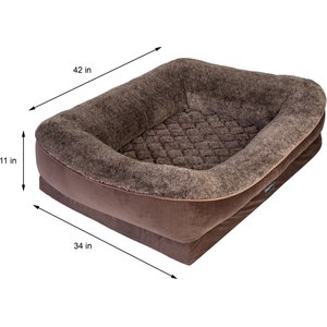 Beautyrest Ultra Plush Cuddler Dog & Cat Bed, Brown, Large