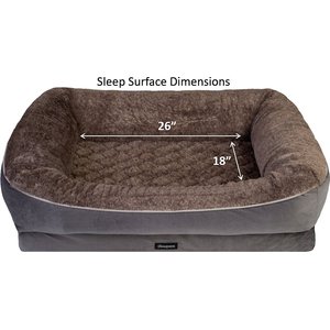 Beautyrest Ultra Plush Cuddler Dog & Cat Bed, Brown, Large