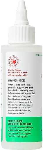 Skout's Honor Probiotic Dog Ear Cleaner, 4-oz bottle