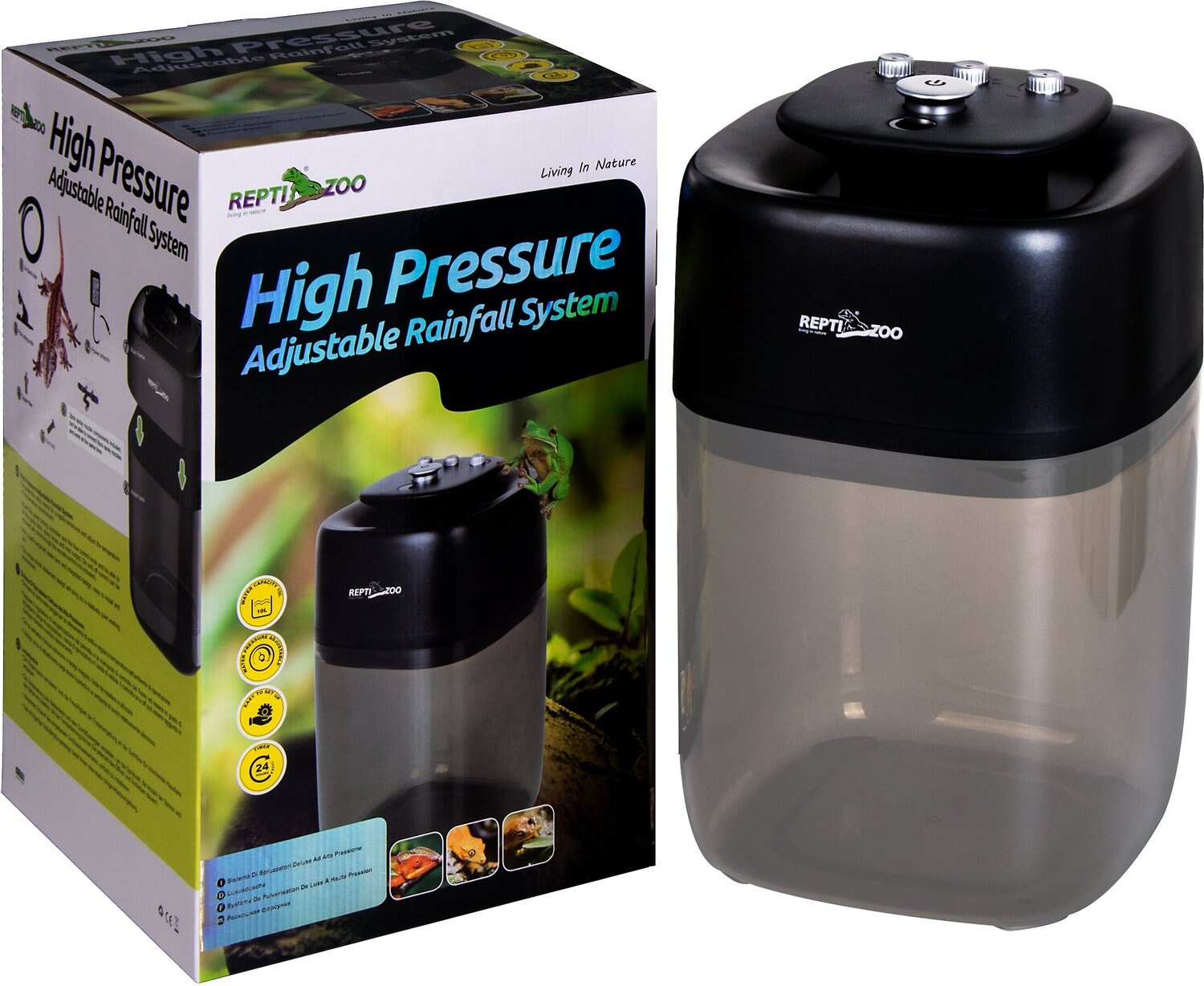 REPTI ZOO High Pressure Adjustable Rainfall System Reptile Terrarium