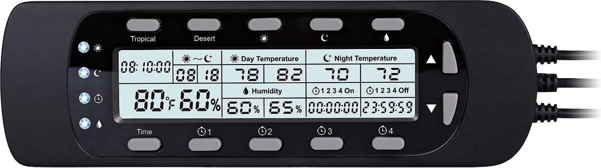 REPTI ZOO 3-in-1 Smart Day & Night Timer Temperature & Humidity Controller