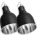 REPTI ZOO Deep Dome Matte Reptile Terrarium Lamp Fixture, 2 count