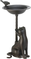 Zingz & Thingz Brown Cat Bird Bath