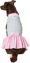 Frisco Polka Dot Dog & Cat Sweatshirt Dress, Pink, Small