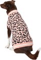 Frisco Leopard Print Dog & Cat Sweater,  Pink, Medium