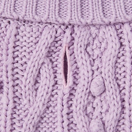 Frisco Bobble-Knit Dog & Cat Turtleneck Sweater, Lavender, Small