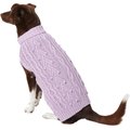 Frisco Bobble-Knit Dog & Cat Turtleneck Sweater, Lavender, Large