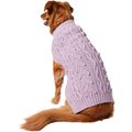 Frisco Bobble-Knit Dog & Cat Turtleneck Sweater, Lavender, XX-Large