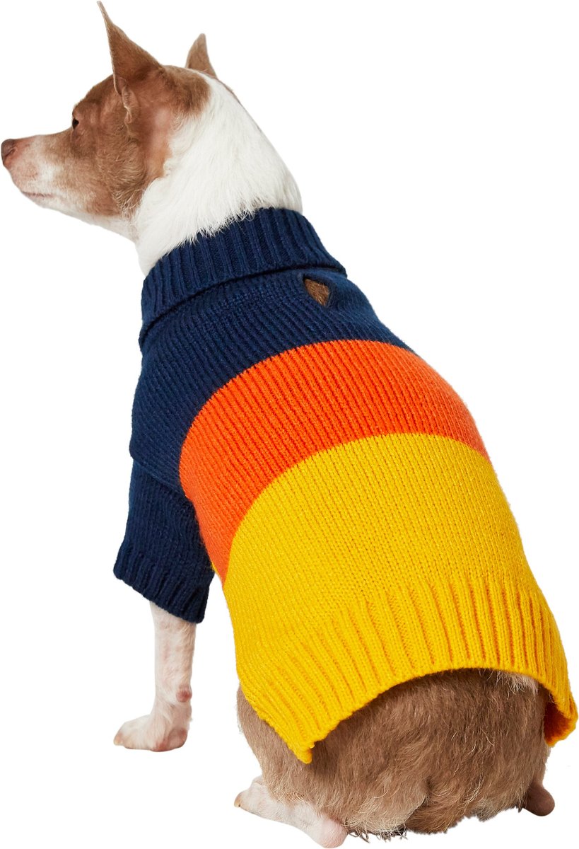 FRISCO Colorblock Dog & Cat Turtleneck Sweater with Sleeves