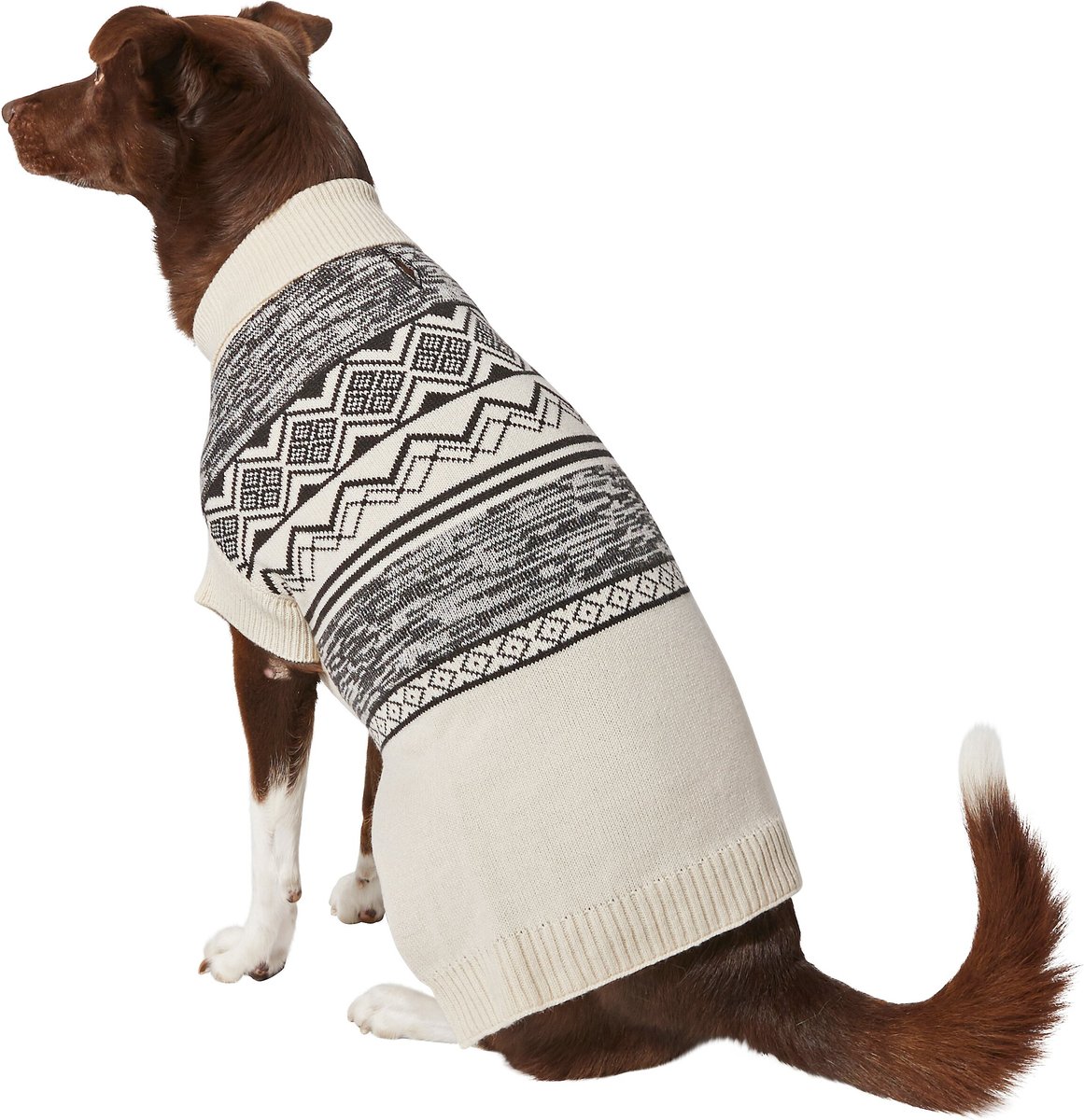 Frisco Black & Cream Turtleneck Sweater
