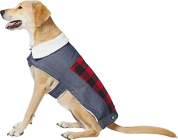 Frisco Lumber Insulated Dog & Cat Jacket, Red Plaid, Large slide 1 of 6
