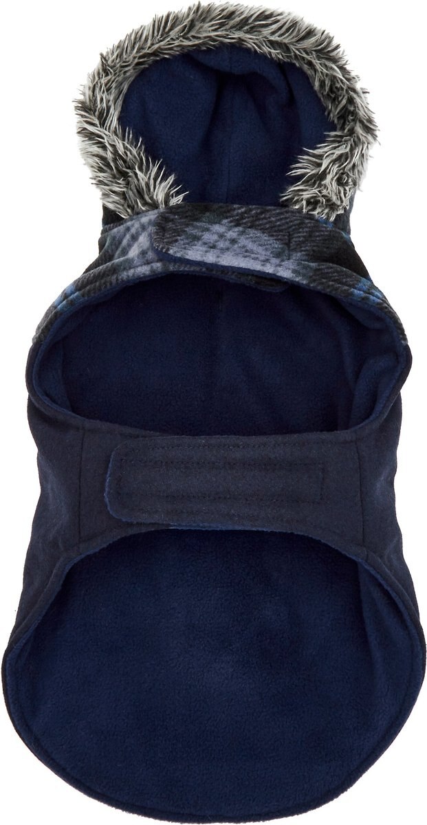 Frisco Mediumweight Metallic Star Print Insulated Dog & Cat Parka, Navy
