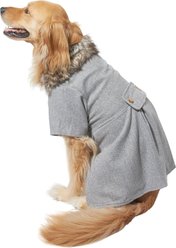 Frisco Dog & Cat Peacoat Dress, Gray, Large
