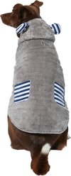 Frisco Mediumweight Plush Hooded Insulated Dog & Cat Coat, Gray, X-Small
