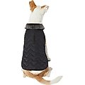Frisco Mediumweight Chevron Insulated Quilted Dog & Cat Coat, Black, Medium