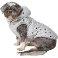 Frisco Mediumweight Silver Polka Dotted Insulated Dog & Cat Coat, Gray, Medium