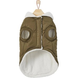 Frisco Mid-Heavyweight Love Insulated Dog & Cat Coat, Olive, X-Large