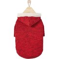Frisco Textured Knit Dog & Cat Hoodie, Heather Red, Small