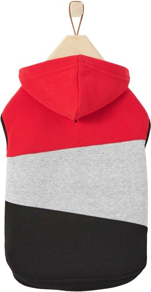Frisco Colorblock Dog & Cat Sleeveless Hoodie, Red/Black, X-Small slide 1 of 9