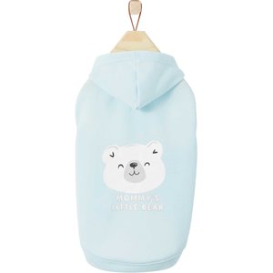 Frisco Mommy's Little Bear Dog & Cat Hoodie, Blue, X-Small