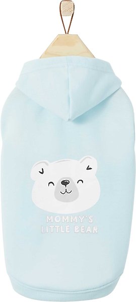 Frisco Mommy's Little Bear Dog & Cat Hoodie, Blue, Large slide 1 of 8