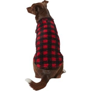 Frisco Plaid Dog & Cat Fleece Vest, Red Plaid, Large