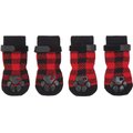 Frisco Plaid Non-Skid Dog Socks, Red, Size 3