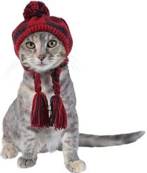 Frisco Plaid Dog & Cat Knitted Hat, Red Buffalo Plaid, X-Small/Small