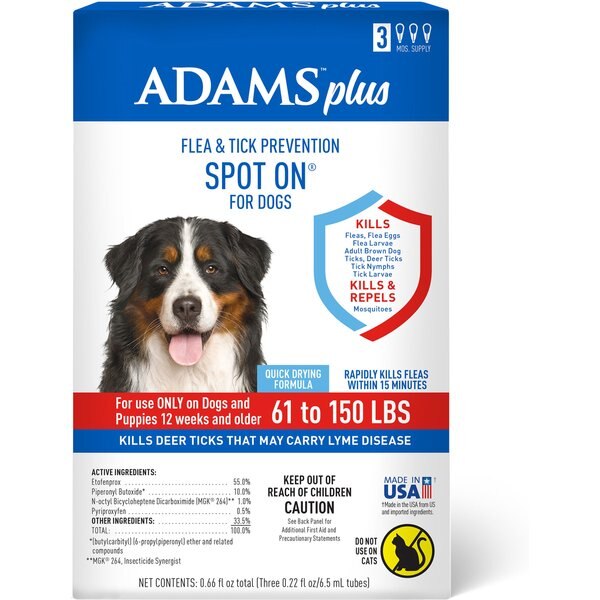 ONGUARD PLUS Flea & Tick Spot Treatment for Dogs, 89132 lbs, 3 Doses