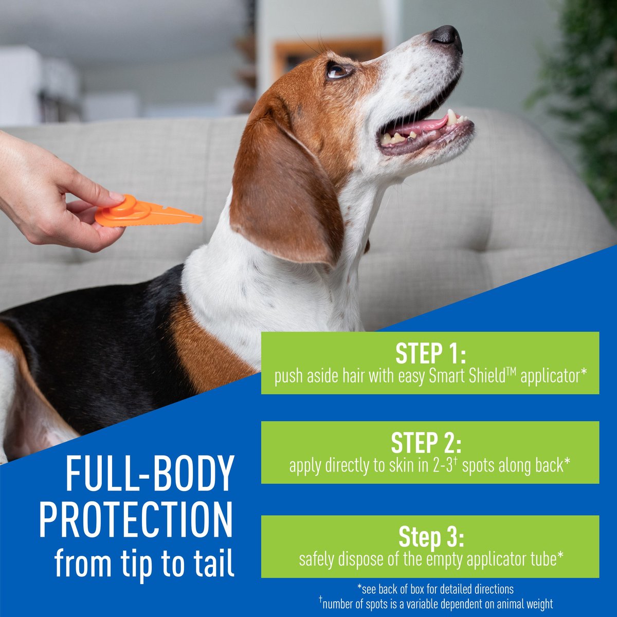 ADAMS Flea & Tick Spot Treatment for Dogs, 1530 lbs, 3 Doses (3mos