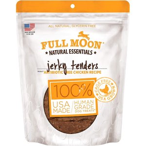 Full Moon Natural Essentials Jerky Tenders Chicken Recipe Human-Grade Dog Treats, 26-oz bag